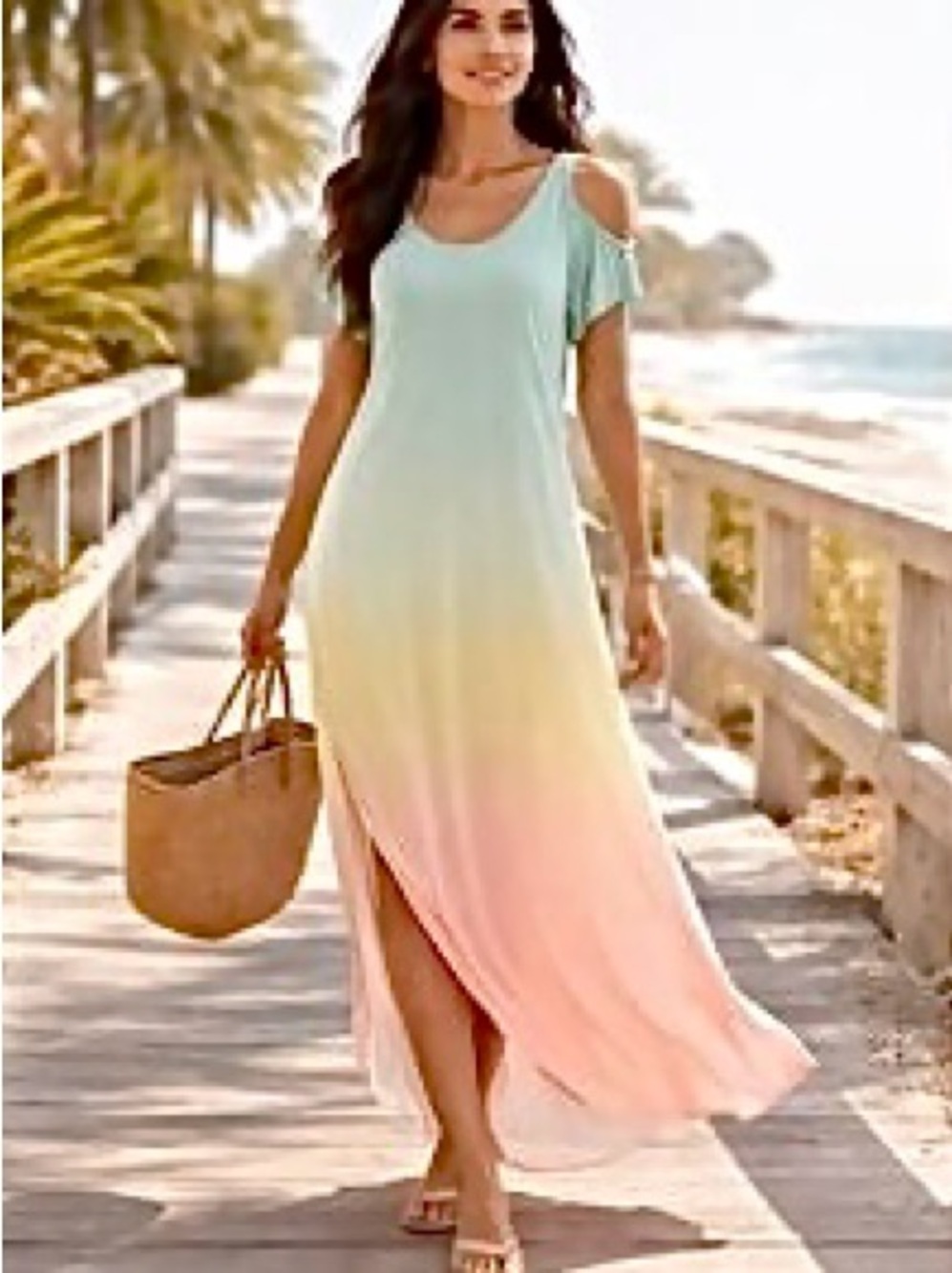 C Est. 1946  Cold-Shoulder Ombre Maxi